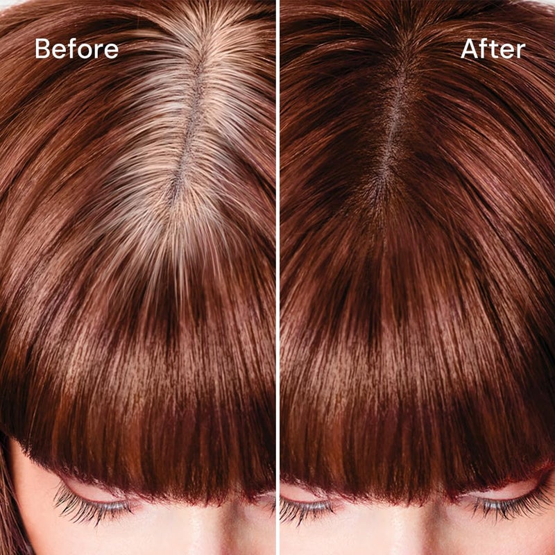 STYLE EDIT سبراي تصحيح الجذور بلون الكستنائي/الأحمر (متوفر بألوان متعددة) - يغطي الشيب والجذور على الفور - منتجات تغطية الشيب بجودة صالون محترف للنساء بلون الكستنائي الأحمر 2 أونصة (عبوة من 2)  - Image 4